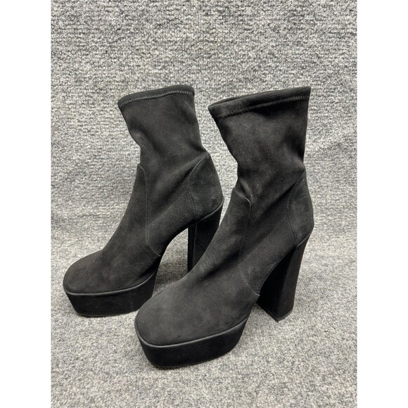Stuart Weitzman Lala Platform Bootie Women's Shoes Black : 9 - Picture 3 of 7